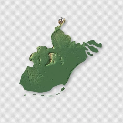 Netherlands Rotating 3D Relief Map Seamless Loop, Alpha Channel 4K 스톡 동영상 340706893
