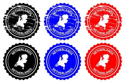 Netherlands rubber stamp Stock Illustration