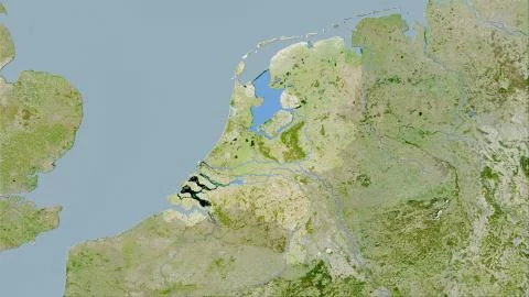 Netherlands, satellite A - raw data Stock Illustration