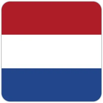 Netherlands square flag icon Stock Illustration