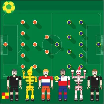 Netherlands vs Chile Stock Illustration