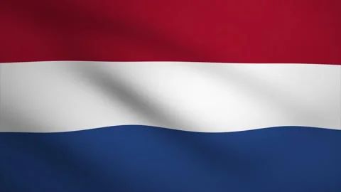Netherlands Waving Flag Background Animation. Looping seamless 3D animation.. Stock Footage 229083877