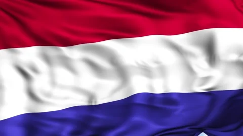 Netherlands Waving Flag Background Stock Footage 204131689
