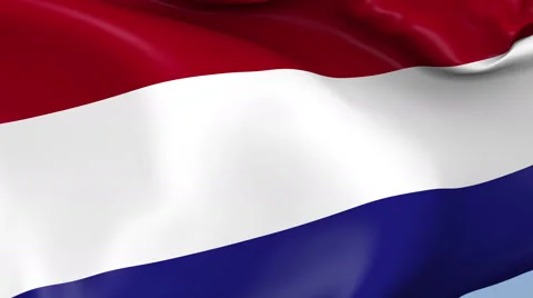 Netherlands Waving Flag Background Loop Stock Footage 64143109
