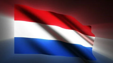 Netherlands waving flag Stock Footage 775834