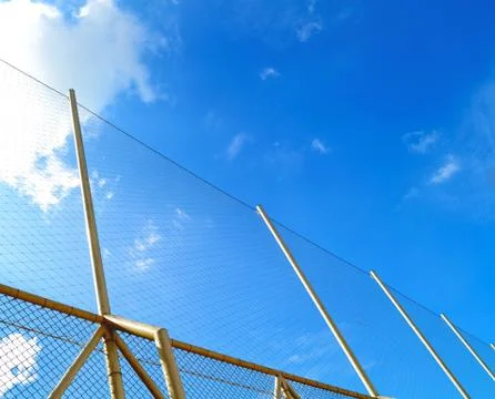 Nets  in the blue sky Foto stock