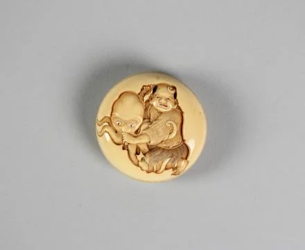 Netsuke 19th century Japan. Netsuke. Japan. 19th century. Ivory. Edo (16151.. Stock Photos