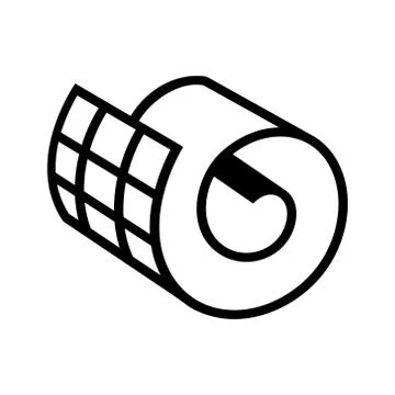 Netting roll icon Stock Illustration