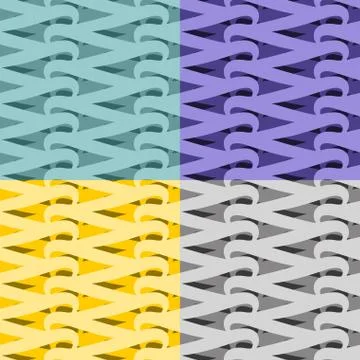 Netting seamless pattern. Vite abstract background. Set Interlocking texture. Stock Illustration