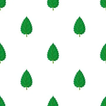 Nettle leaf pattern seamless vector Illustrazione stock