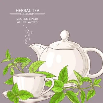 Nettle tea illustration Stock Illustration