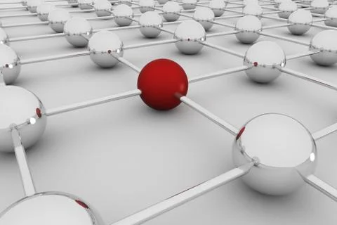 Network 3d Stock Illustration