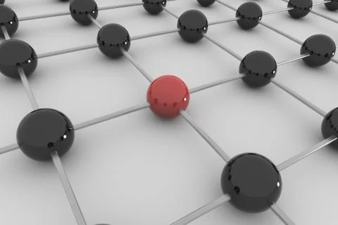 Network 3d Stock Illustration