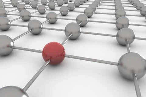 Network 3d Stock Illustration