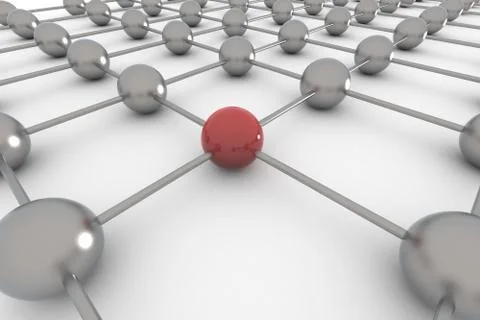 Network 3d Stock Illustration