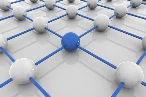 Network 3d Stock Illustration
