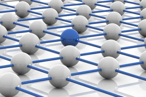 Network 3d Stock Illustration