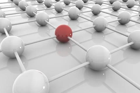 Network 3d Stock Illustration