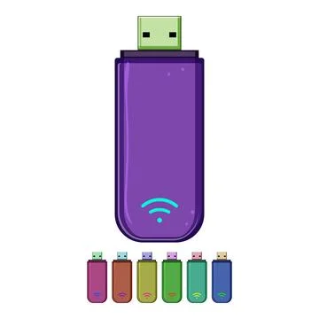 Network 5g modem cartoon vector graphic Stock Illustration