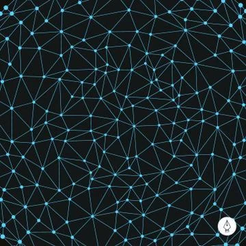 Network abstract background. 3d technology vector illustration Stock Illustration