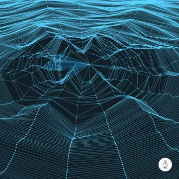 Network abstract background. 3d technology vector illustration Stock Illustration