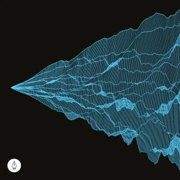 Network abstract background. 3d technology vector illustration Stock Illustration