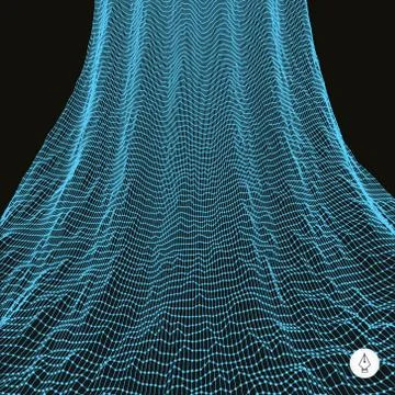 Network abstract background. 3d technology vector illustration Stock Illustration