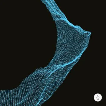 Network abstract background. 3d technology vector illustration 库存插图