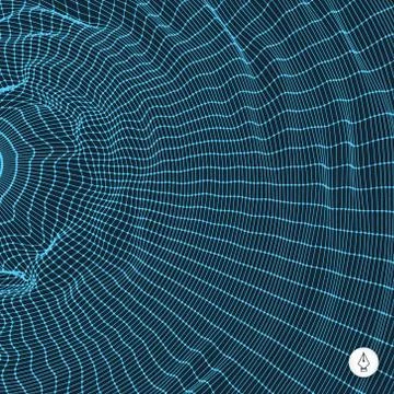 Network abstract background. 3d technology vector illustration Stock Illustration