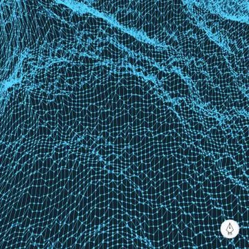 Network abstract background. 3d technology vector illustration Stock Illustration