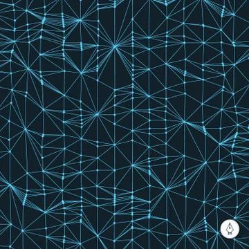 Network abstract background. 3d technology vector illustration Stock Illustration