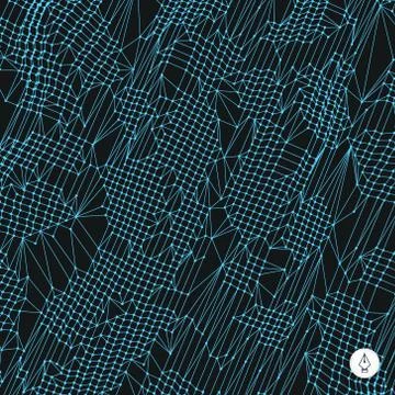 Network abstract background. 3d technology vector illustration Stock Illustration