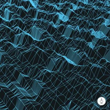 Network abstract background. 3d technology vector illustration Stock Illustration