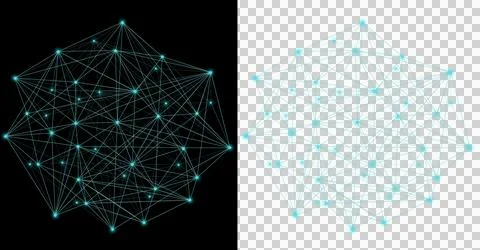 Network abstract big blue line Stock Illustration