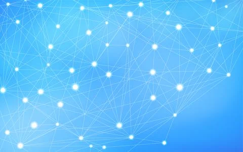 Network abstract, blue gradient background 스톡 일러스트