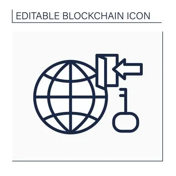 Network access line icon Illustrazione stock
