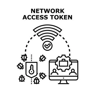 Network access token concept vector illustration system Stock Illustration