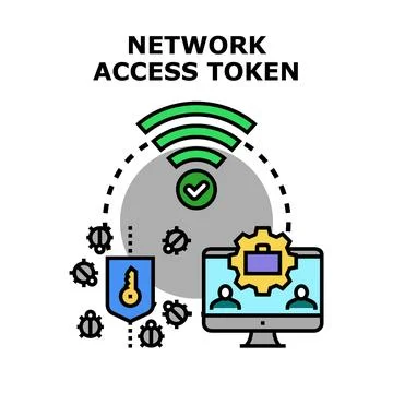 Network access token concept vector illustration system Stock Illustration