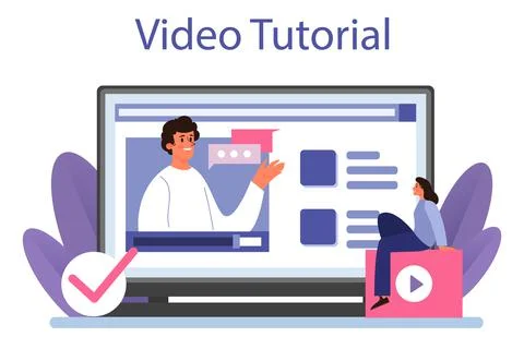 Network activity online service or platform. Customer attention Illustrazione stock