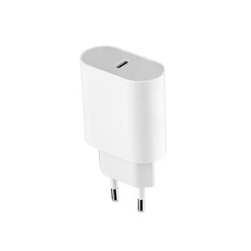 Network adapter 220V Type-C charging on a white background Stock Photos