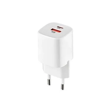 Network adapter 220V USB charging on a white background Stock Photos