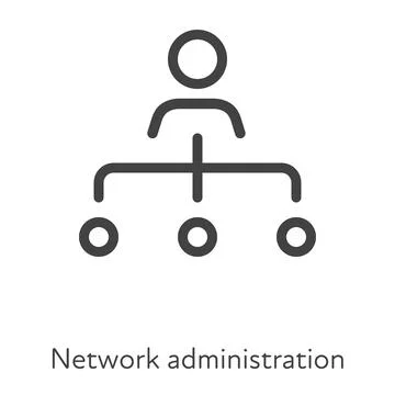 Network administration admin and hierarchy symbol Stock Illustration
