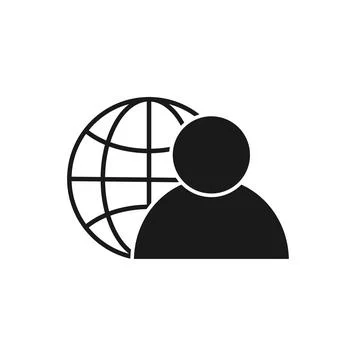 Network administrator icon, flat design. Vector Illustration Stock Illustration