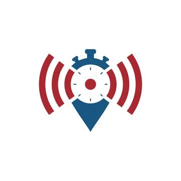 Network alarm icon vector logo Stock Illustration