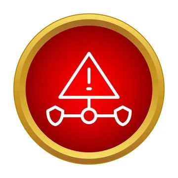 Network alert icon showing security breach Stockillustratie