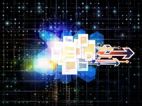 Network And Beyond Ilustración de archivo