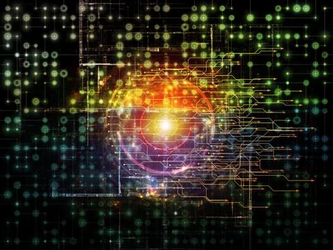 Network And Beyond Ilustración de archivo