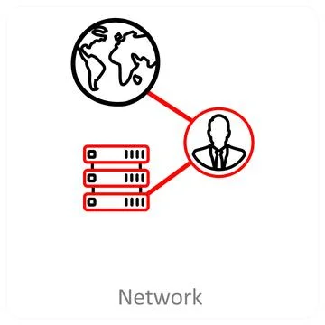 Network and Big data icon concept Stock Illustration