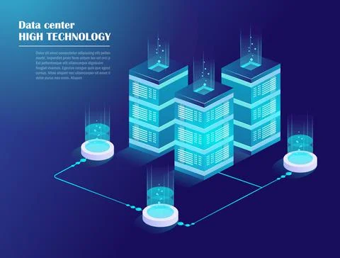 Network and big data processing Stock Illustration