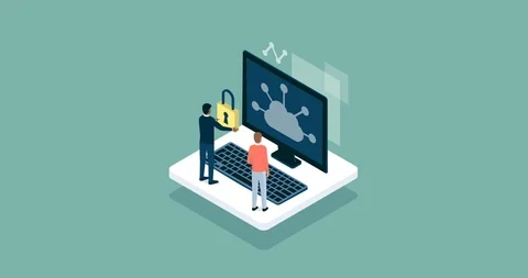 Network and cloud protection Stock Footage 91785471